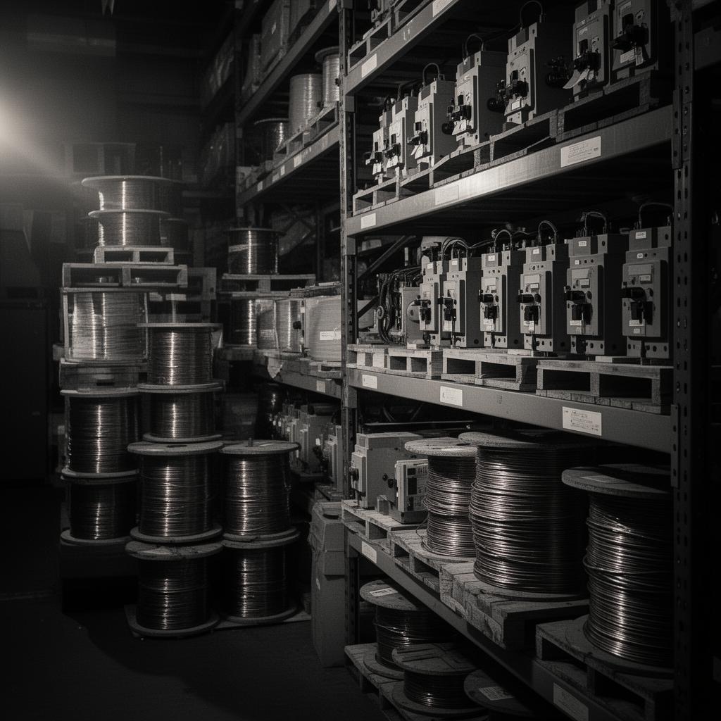 Electrical wholesaler warehouse stock